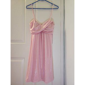 Cute Pink Shimmer Mini Dress (Size Small)